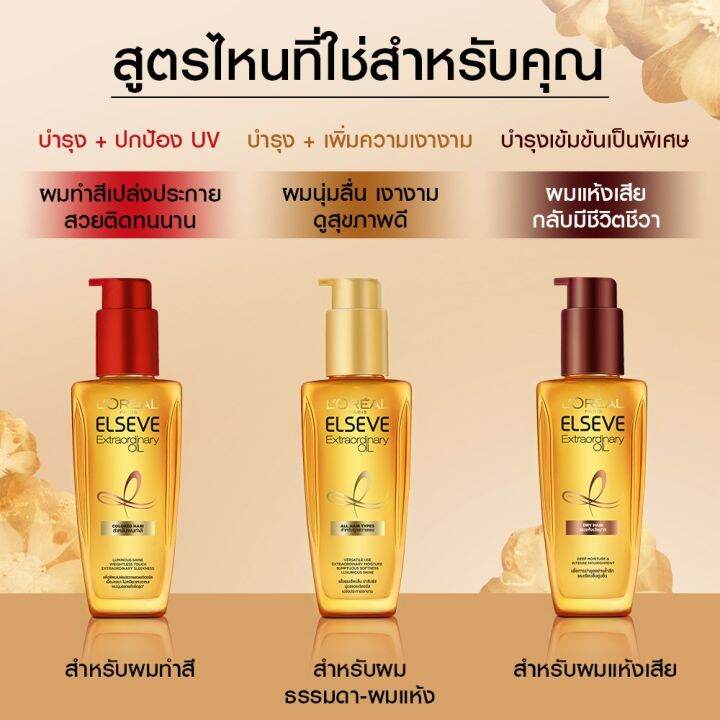 loreal-ลอรีอัล-เอ็กซ์ตรอว์ดินารี่-ออยล์-ทุกสูตร-มี-2-ขนาด-30ml-100ml-บำรุงผม-น้ำมันใส่ผม-เซรั่มบำรุงผม-ช่วยให้ผมนุ่มสวย-เรียบลื่น-จัดทรงง่าย