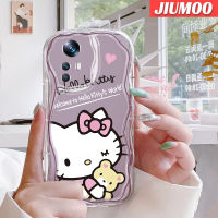 เคส JIUMOO สำหรับ Xiaomi 12T Pro 11 Lite 5G NE 12 Lite เคสดีไซน์ใหม่เนื้อครีมลายคลื่นกันกระแทกแบบใสนิ่มเคสมือถือโปร่งใสลายกล้องถ่ายรูปเรียบง่ายอ่อนโยนฝาครอบป้องกัน