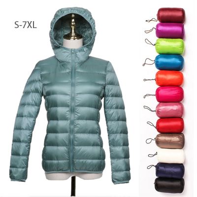 ZZOOI Down Jacket Woman Coat Ultra Light Jackets Autumn Winter Quilted Parka Female Spring Portable Hooded Outwear