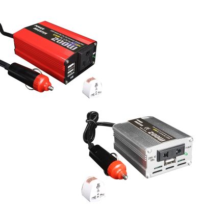 200W Car Power Inverter Dc 12V To Ac 220V Converter Dual Usb Charger Adapter Car Power Booster