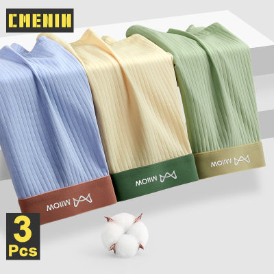 CMENIN MiiOW 3Pcs ผ้าฝ้ายร้อนเซ็กซี่ชายกางเกงนักมวยกางเกงขาสั้นBreathableกางเกงว่ายน้ำชายชุดชั้นในนักมวยชายกางเกงHomme MRFC8893