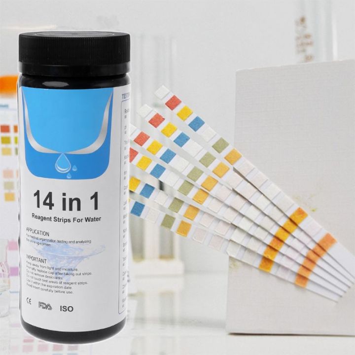 limited-stock-100strips-water-test-strips-reagent-strip-สำหรับคุณภาพน้ำวิเคราะห์การทดสอบด้วย14วิเคราะห์คลอรีนตกค้าง-ph-a5yd-ทั้งหมด