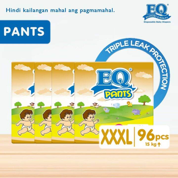 EQ Pants Big Pack XXXL (15kg up) 24 pcs x 4 packs (96 pcs) Diaper