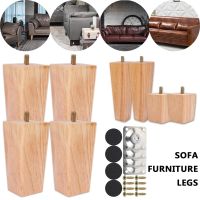 4 Pcs Solid Wood Furniture Legs Inclined Cone Sofa Bed Cabinet Table and Chair Replacement Feet Sloping Foot Height 6/10/15cm Furniture Protectors Rep