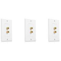 3X 2 Posts Speaker Wall Plate Home Theater Wall Plate Audio Panel for 1 Speakers