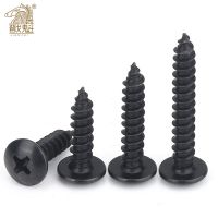 20/50/100 PCs m2.6 m3 M4 M5 M6 black cross recessed steel Phillips (cross recessed mushroom head) tapping screw Nails Screws  Fasteners