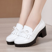 British Style Platform Leather Shoes Women s 2023 New Spring Non