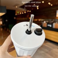 、’】【‘ Tyeso 600Ml Diamond Coffee Cup Vacuum Stainless Steel Keep Cold And Hot Mug Value Large Capacity Car Mounted Straw Thermos