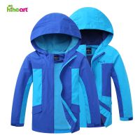 ZZOOI Hiheart Boys Jackets Kids 3-12 Years Outdoor Sports Coats Waterproof Windbreaker Children Clothing Boy Hiking Outerwear Fleece