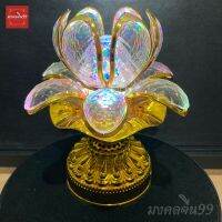 โคม โคมดอกบัว เชิงเทียน LED โตมไฟ 9สี พร้อมบทเพลงสวดมนต์จีน / ไทย (ราคาต่ออัน) โคมบัว