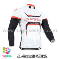 เสื้อจักรยานแขนยาวทีม Castelli 14 สีขาวดำแดง