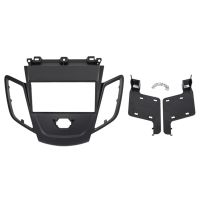 Double Din Radio Fascia for FORD Fiesta 2008-2017 Panel Dash Mount Installation Trim Kit Face Black Frame GPS