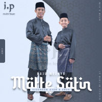 I.p MUSLIM Clothing RAYA 2023 ชุดเสื้อผ้ามาเลย์ สีเทาเข้ม สําหรับเด็ก และผู้ใหญ่ 817