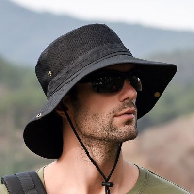 【CW】 K31 Men  39;s Hat Panama Outdoor Protection Hats Men Fashion visor Fisherman  39;s Anti UV