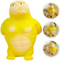 Stress Ball Simulated Gorilla Toy Stretchy Toys Compact Squeeze Decompression Small Portable Cartoon Anger Relief Pressure Squishy Toys