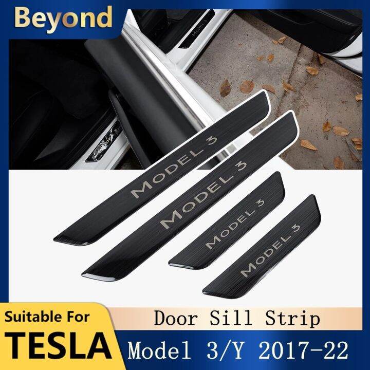 door-sill-decoration-wrap-cover-for-tesla-model-y-modely-2022-accessories-pedal-protection-strip-carbon-pattern-car-accessories