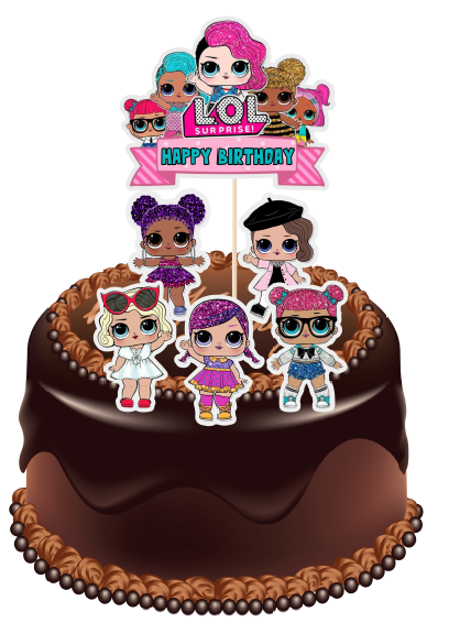 LOL Doll Card Cake Topper - Itty Bitty Cake Toppers