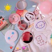 【BEIBEI】 Mini Pocket Mirror Cute Cermin Make Up Unicorn Pink