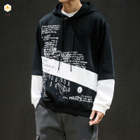 IUM Mens Hoodies Spliced พิมพ์เสื้อกันหนาวฤดูใบไม้ร่วง Casual Outwear Hooded Tops สำหรับผู้หญิงผู้ชาย Spliced พิมพ์ Casual Spliced พิมพ์เสื้อกันหนาว Fall Casual Outwear Mens Hoodies Hooded Tops