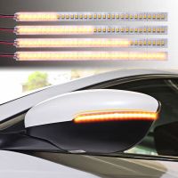 แถบไฟบอกทิศทางของเหลวแบบไดนามิก Kamera Spion ไฟ Led 2ชิ้น12โวลต์แบบกระจกรถ