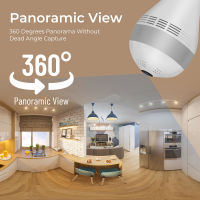 360° Fisheye Wireless Panoramic WiFi Camera 1080P HD Home Security IP Camera Lighting Night Vision Two Audio Bulb Camera