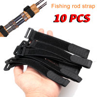 10 ชิ้น/เซ็ต Reusable เบ็ดตกปลา Tie ผู้ถือสายคล้องคอปลาคาร์พอุปกรณ์ตกปลา Suspenders Fastener Hook Loop สายผูกสายเข็มขัด Pesca-Fenpier