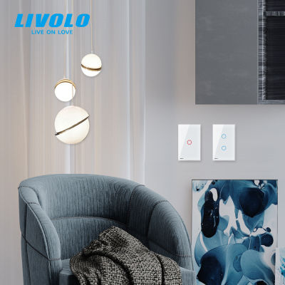 LIVOLO US Standard C5 Vertical Wall Touch Screen Light Switch, 1 Way General Control,Backlight Display,Sensitive Touch