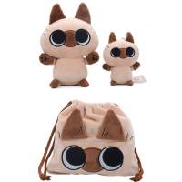 Nobeko Cat Plush Siamese Material Toy Pendant Doll Bag Girls Gift Decoration