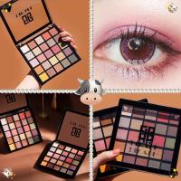 Eyeshadow Disc Powder Palette พาเลทอายแชโดว์ 25 สี เนื้อดินน้ำมัน เนื้อใยไหม ประกายชิมเมอร์ สีสวยยยมาก