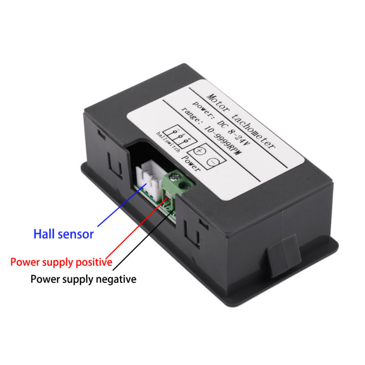 dc8-24v-4ดิจิตอล-led-แสดงผลเครื่องวัดวามเร็วเกจ-npn-10-9999-rpm-เครื่องวัดความเร็ว-hall-proximity-switch-sensor