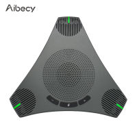 Aibecy USB ลำโพงไมโครโฟนประชุม Omnidirectional ไมค์คอมพิวเตอร์360 ° เสียงรถกระบะพร้อมปิดเสียง