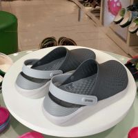 รองเท้า Crocs ของแท้สำหรับผู้ชายและผู้หญิง Lite Ride Beach รองเท้าแตะกันหนาว