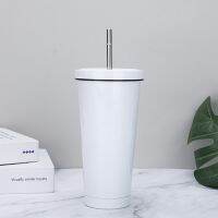 Straw Water Bottle Coffee Thermal Cup Tea Beverage Cups Drink School