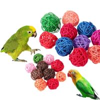 ✁❂ Pet Bird Toys Chewing Toys Bird Rattan Ball Toy Parrot Budgie Parakeet Cockatiel Chewing Playing Toys Parrot Cages Toys