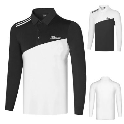 Golf clothing mens long-sleeved t-shirt sports quick-drying breathable polo shirt top casual loose GOLF jersey Honma Scotty Cameron1 PEARLY GATES  TaylorMade1 Titleist Amazingcre Malbon Odyssey✖┅☎