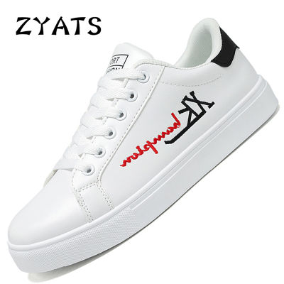 ZYATS รองเท้าผ้าใบสำหรับบุรุษแบบใหม่ไมโครไฟเบอร์ระบายอากาศได้ดีรองเท้ากีฬาสำหรับผู้ชาย