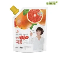 [สินค้าใหม่]kkohshaem syrub ไซรัปผลไม้จากเกาหลี องุ่นเขียว/แกรปฟลุ๊ต green grape/grapefruit 500g 꽃샘식품 별난 알맹이