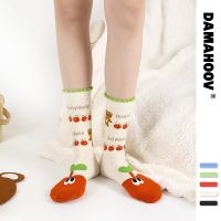 EARLY GATES ANEW FootJoy J.LINDEBERG○┋ DAMAHOOV original cartoon socks for women spring and summer new cute bear illustration mid-tube socks ins Korean version trendy socks