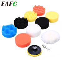 11Pcs Buffing Pad ¾ นิ้วรถฟองน้ำขัด Pad Kit Asive Polisher เจาะอะแดปเตอร์แว็กซ์ Compound เครื่องมืออุปกรณ์เสริม