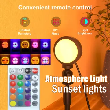 Sunset Lamp Projector,240 Degree Rotation Sunset Light,Romantic Visual Led  Light