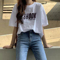 Spot Parcel Post T-shirt women fashion ladies white oversize round neck short sleeve teenage clothing Cute Korean-style oversize shirt XXL