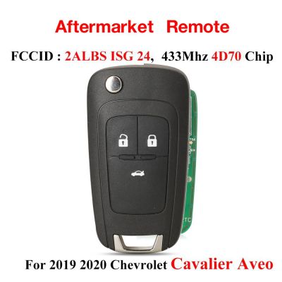 รีโมทมือถือ Jingyuqin Ki 433Mhz ID70ทดแทน Chevrolet Aveo Cavalier 2019 2020 Penggantian Ki Otomatis Kontrol Penuh