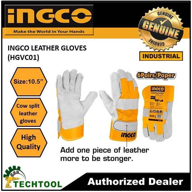 INGCO LEATHER GLOVES (HGVC01) Lazada PH