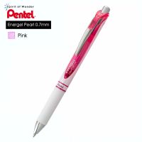 Pentel ปากกาหมึกเจล เพนเทล Energel Pearl ด้ามมุก แบบกด 0.7mm - หมึกสีชมพู