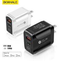 [KOLT Digital] Bkwhale 20W ดูอัล USB QC3.0ที่ชาร์จความเร็วสูงจออะแดปเตอร์ดิจิทัล Pd/type C สำหรับ Ip 12 13 Samsung Xiaomi