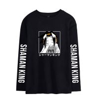 Shaman King-camisetas de dibujos animados japoneses para hombre y mujer, de manga larga con cuello redondo Camiseta deportiva, camisetas de Anime Harajuku, sudaderas