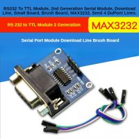 RS232 To TTL Module  2nd Generation Serial Module  Download Line  Small Board  Brush Board  MAX3232  Send 4 DuPont Lines.