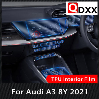 สำหรับออดี้ A3 8Y 2021ภายในรถคอนโซลกลางใส TPU ฟิล์มป้องกันป้องกันรอยขีดข่วนซ่อมฟิล์มประดับ LHD RHD