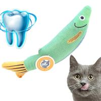 Teeth Grinding Catnip Toys Funny Interactive Plush Fish Cat Toy Pet Kitten Chewing Thumb Bite Cat Mint for Cats Pet Supplies Toys