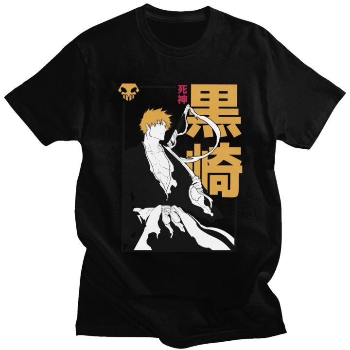 มีสินค้า-new-japanese-manga-ichigo-kurosaki-t-shirt-men-bleach-cartoon-fashion-t-shirt-short-sleeve-japan-anime-women-tees-tops-haraj